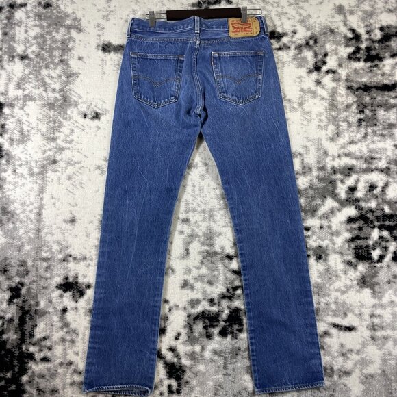 Levis Vintage Shrink To Fit 501 Jeans‎ Mens Size 34x32 Medium Wash Straight Leg - Picture 3 of 16